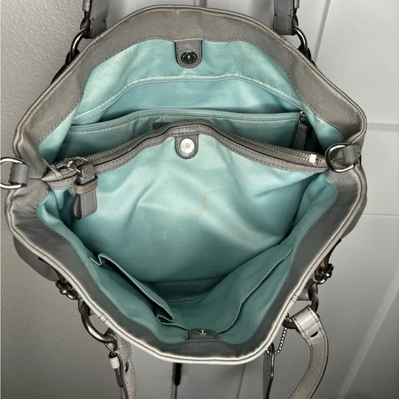 Coach Madison Gray Leather Bag - Picture 5 of 5